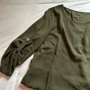 Green Button Blouse